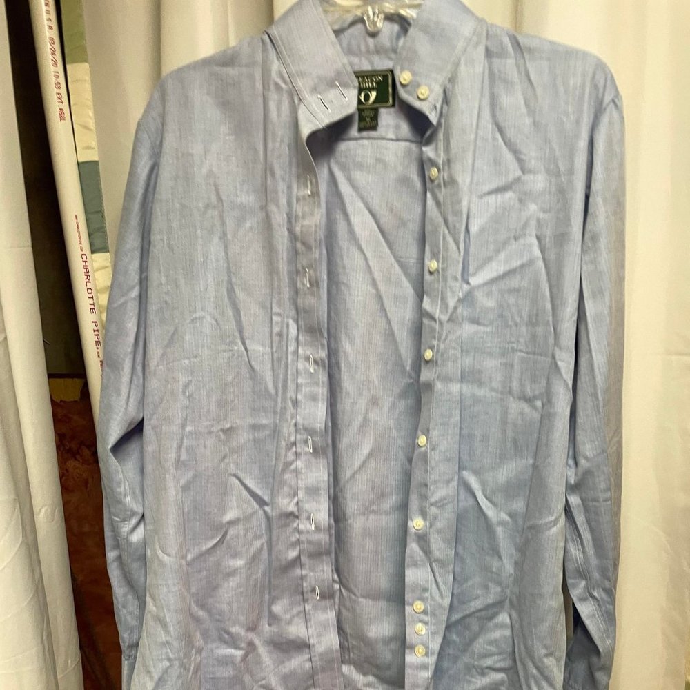 Beacon Hill Show Shirt Blue with Collar Size 36